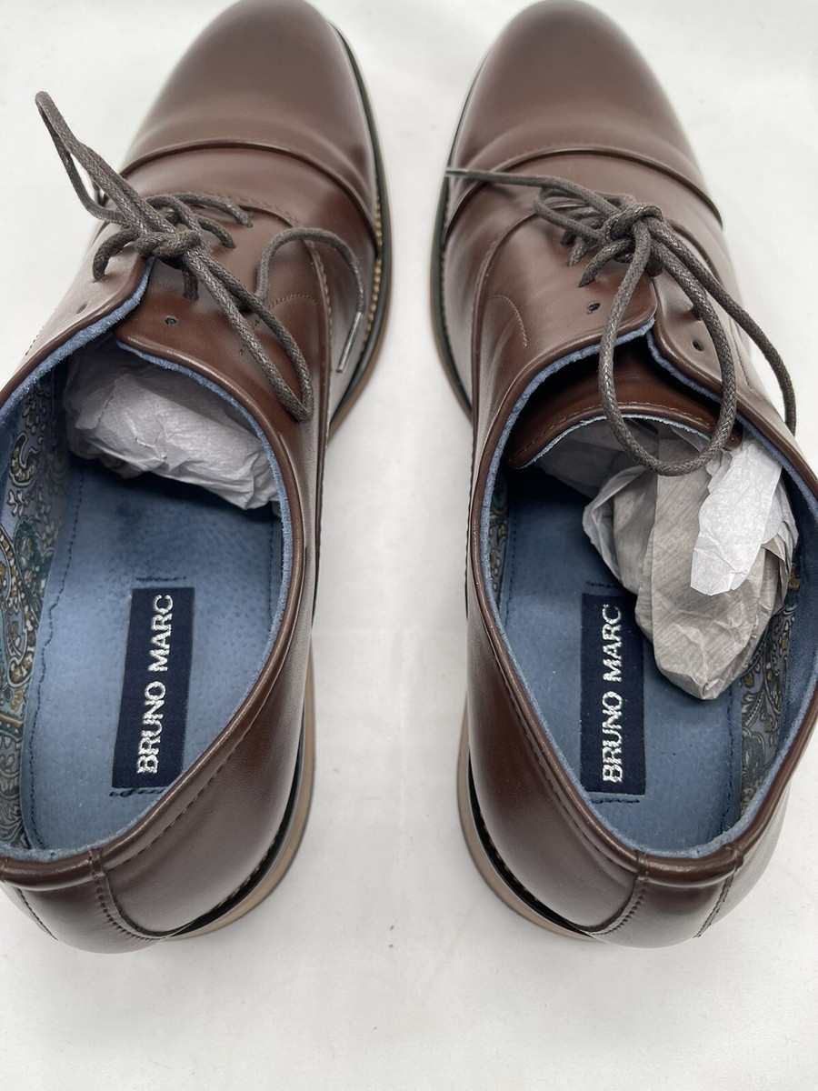 Bruno Marc New York William Leather Oxford Brown Dress Shoes  display picture 2