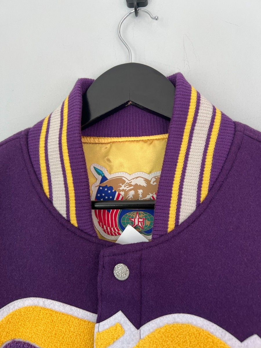 Jeff Hamilton Los Angeles Lakers Wool Leather Varsity Jacket