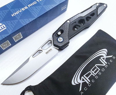 Sanrenmu SRM Axis Lock 9225 Front Flip Pocket Knife D2 Blade Carbon Fiber G10