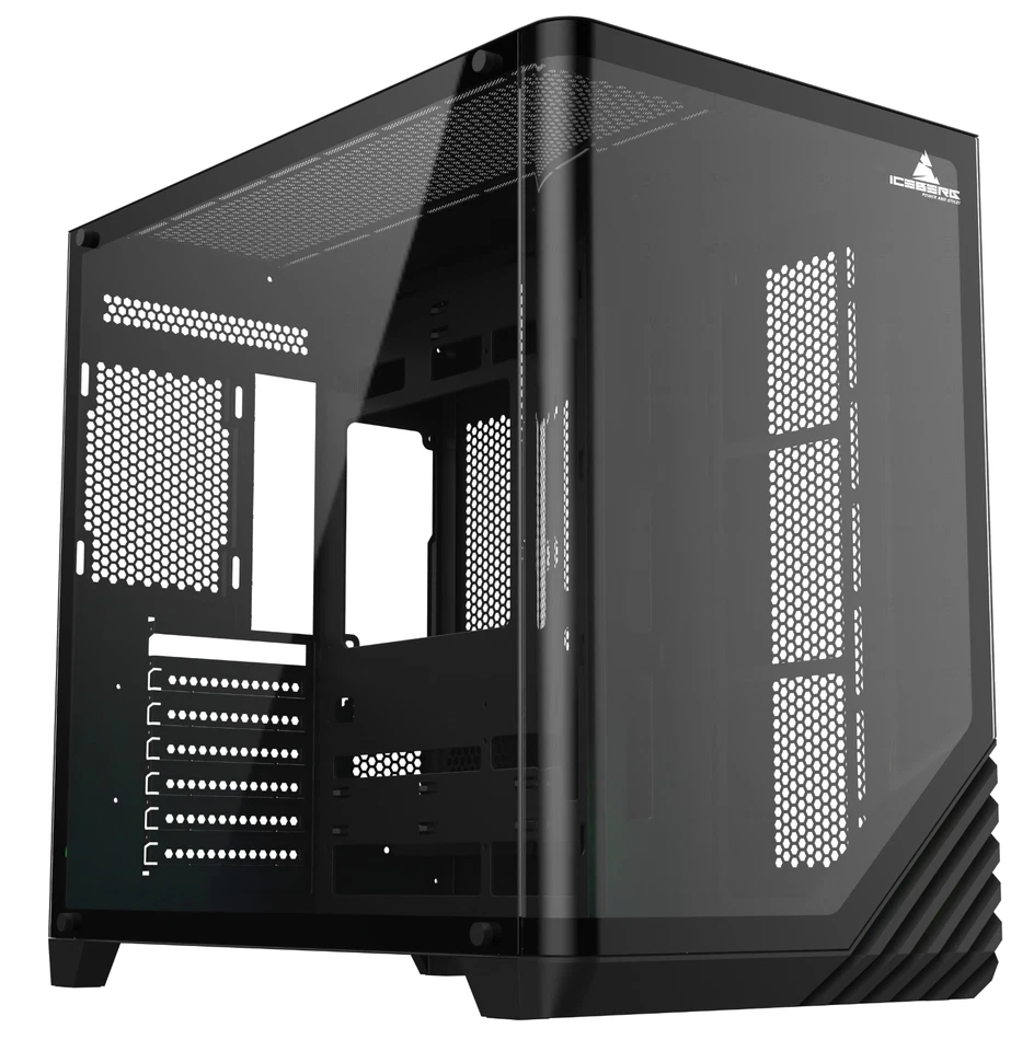 Iceberg Gaming PC Case Crystal Wave L with Curved Tempered Glass and seven fans - Image 2 of 4