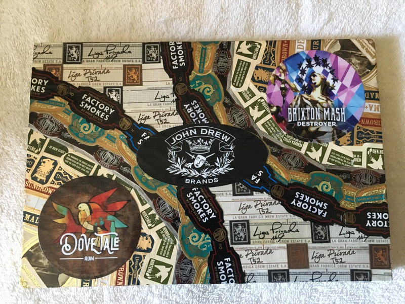 Drew Estate custom cigar band art - w/ rare JD Brands stickers