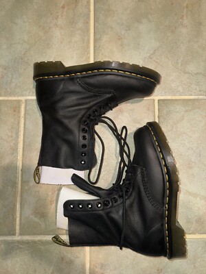 Dr. Doc Martens 1460 8-Eye Black Vegan Boots, Women's 8 US (6 UK)