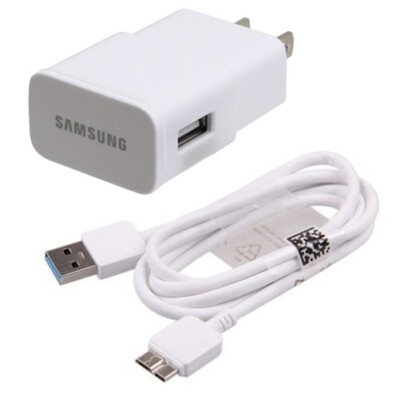 Samsung Galaxy S5 Note 3 - OEM Home Wall Travel AC Charger Adapter USB 3.0 Cable
