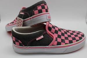pink checkered vans shoes