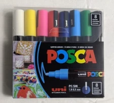 PC-5M Medium Bullet Paint Marker Set (8-Colors)