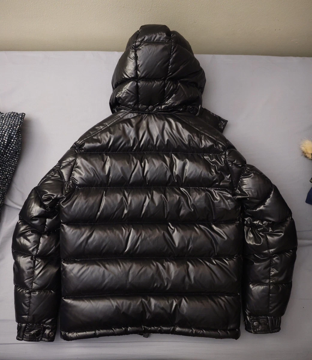 Moncler Maya Down Jacket Shiny Black Authentic Size 0