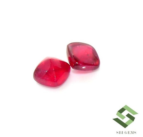 7.5x7.5 mm Natural Ruby Sugar Loaf Cabochon Pair 6.51 CTS Loose Gemstones GF - Picture 6 of 7