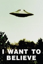 X-FILES - I WANT TO BELIEVE - UFO POSTER 24x36 - ALIENS SPACESHIP 9855