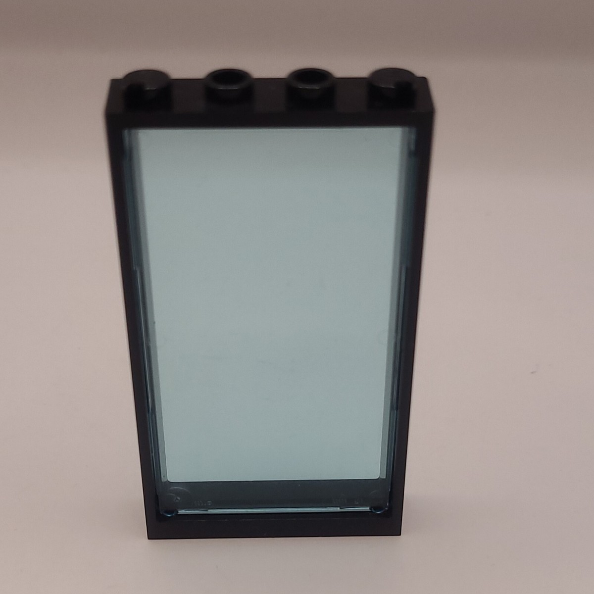 1x Lego Window Frame 1x4x6 Black Disc Transparent Blue House 57895