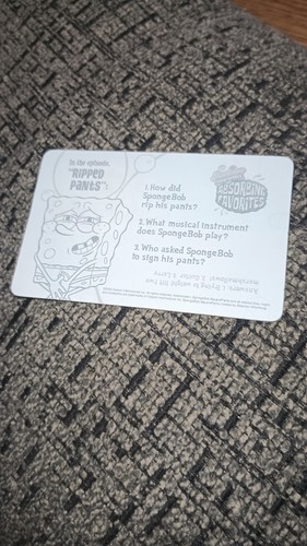 Rare Spongebob Squarepants Nickelodeon Viacom '05 Ripped Pants 3D MAKE AN OFFER - Picture 4 of 4