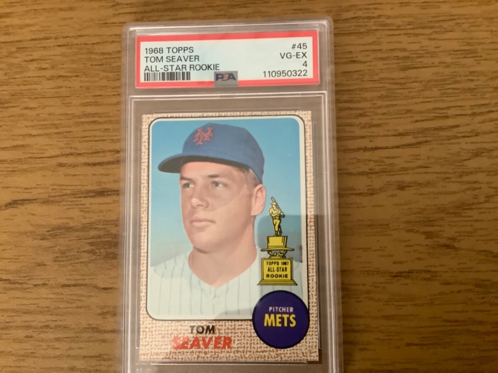 1968 Topps Tom Seaver All-Star Rookie Card #45 PSA 4 VG-EX HOF New York Mets