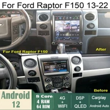 Car Android Gps Navigation Wifi 12.1" For Ford Raptor F150 13~22 Radio Carpaly