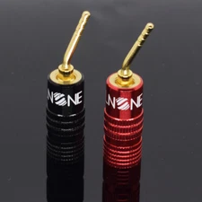 2pcs ELNONE Aluminum Sleeve Gold Plated 2mm Banana Plug Terminal Connectors