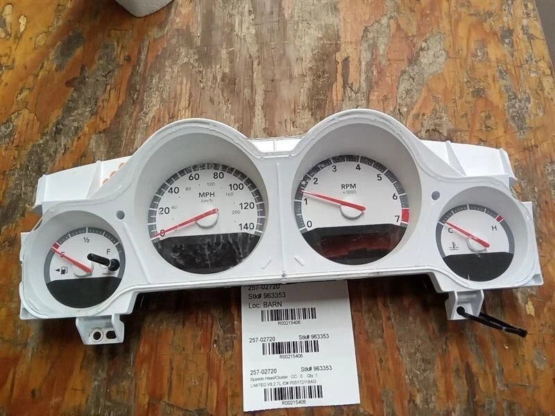 Dodge Charger 2007-2008 velocímetro MPH, 140 MPH, sin centro de información OEM Foto 4 de 4