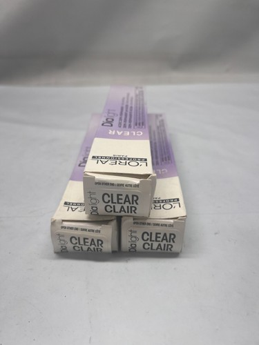 Lot of 3 - L'Oreal Dialight "Clear", Demi-Permanent Hair Color, Boxes Damaged