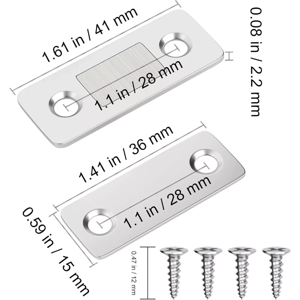 Paquete de 12 imanes de mono placas magnéticas ultrafinas mantenerlo todo cerrado, como se ve en la televisión Foto 4 de 4