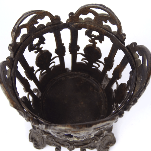 Antik Flasche Halter, Eisenguss, Jugendstil, Verlag E.G. Zimmerman, Hanau 1890 - Bild 2 von 7