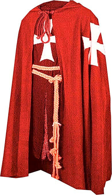 Hombre Templario Capa Halloween Bata Cosplay Disfraz Medieval Gótico Con...