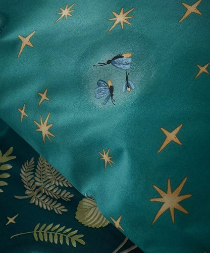 Catherine Lansfield Enchanted Twilight Duvet Cover Bedding Bed Set Green King - Picture 4 of 4