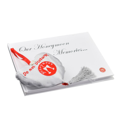 Unser Flitterwochenbuch mit rotem Münzdesign und Türhänger nicht stören XHMB-H