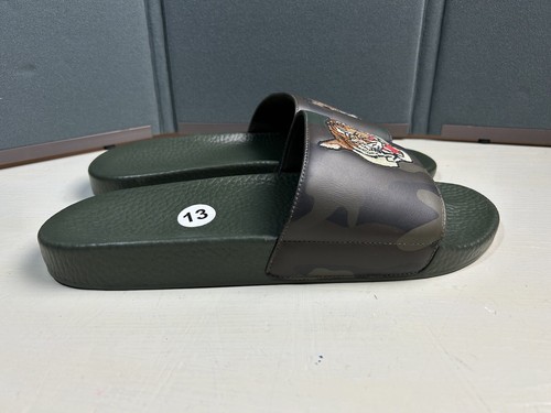 Polo Ralph Lauren Cayson Tiger Camo Slides Sandals Flip Flops Slippers Men 13 - Picture 5 of 8