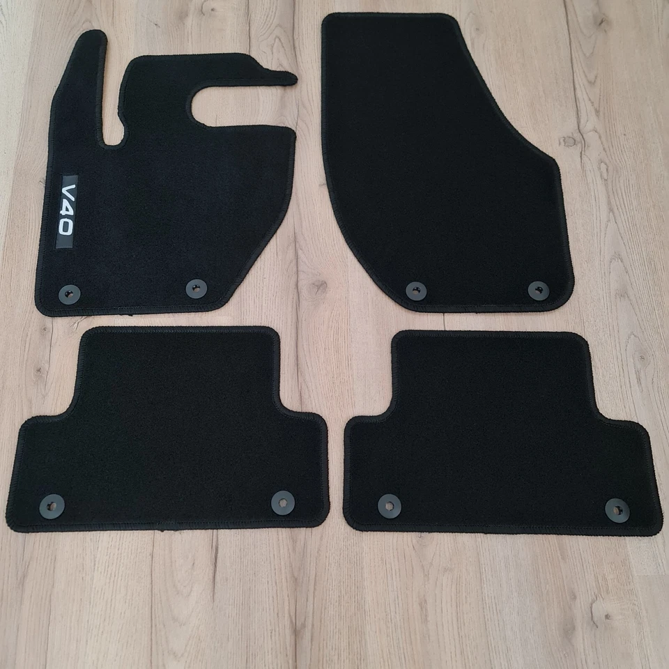 Alfombrillas coche terciopelo para Volvo V40 2013 2019 alfombra negra impermeable antideslizante Foto 4 de 4