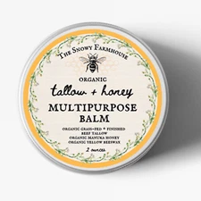 USA Made Organic Grass-Fed Tallow + Honey Balm | Manuka Honey + Beef Tallow Balm