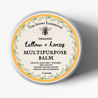 Organic Tallow and Honey Balm with Manuka Honey for Face and Body Tallow Honey
