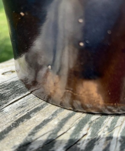 Vintage FH Cowden Stoneware Jug Brown Glaze 9 Inch Whiskey Jug - Picture 10 of 14