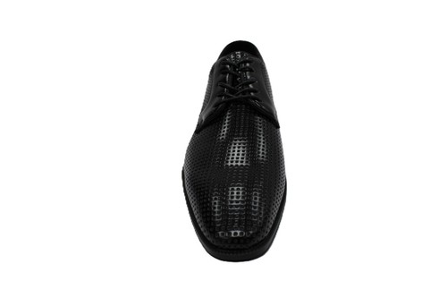 Zapatos de vestir para hombre Antonio Cerrelli negros imitación perforados con cordones 7053 - Imagen 3 de 6