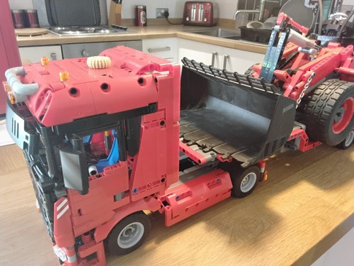 lego technic moc truck trailer and wheel loader complete model - Imagen 8 de 19