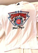 1989 Detroit Pistons Bad Boys Champions Shirt Sz XL
