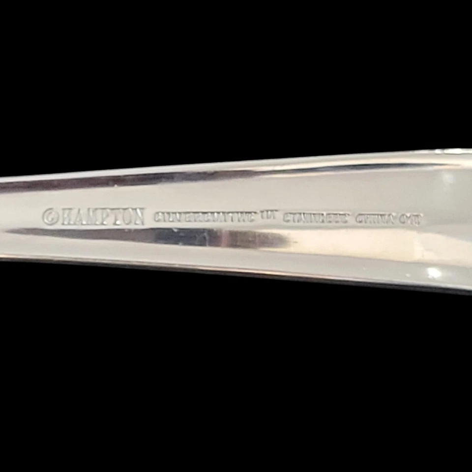 Hamilton Silversmith 4 Fork Set 1 Dinner 3 Salad Bevel Handle HSV167 Stainless - Image 4 of 4