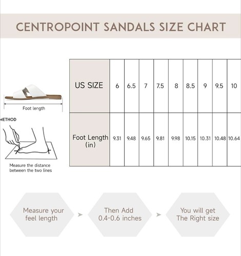 CentroPoint Women Slip On Slide Flat Sandals Open Toe Comfortable Casual US 8 - Picture 6 of 8