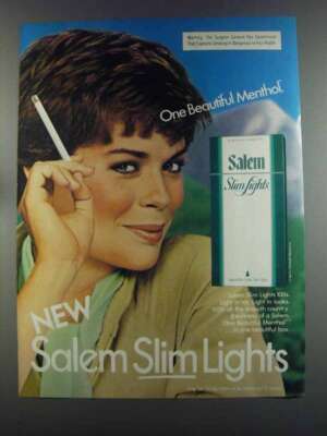 salem slim lights cigarettes 1982 Salem Slim Lights Cigarettes Ad - Menthol