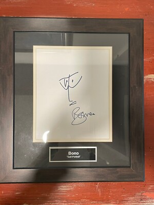 RARE art: U2 s Bono  Self Portrait  and Signed (w/Certificate Of Authenticity)