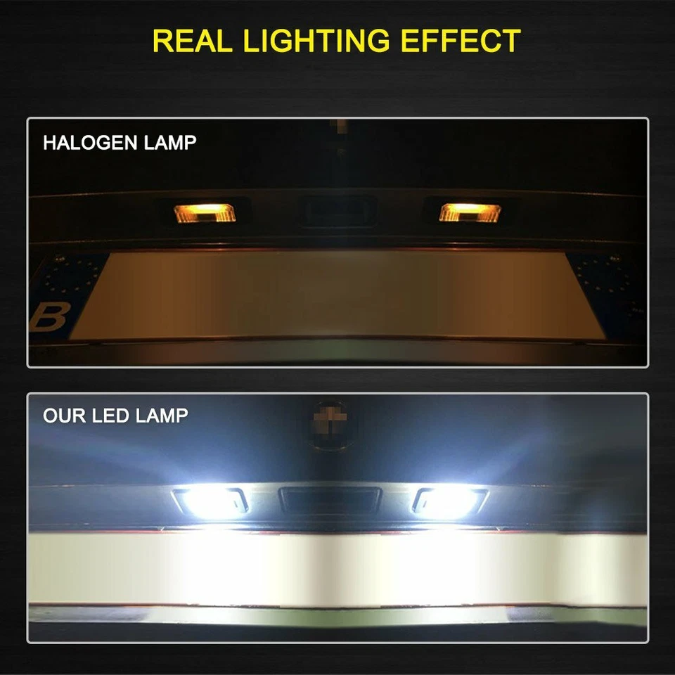 Bombilla de matrícula LED sin errores 2 piezas para BMW E90 E92 E39 E60 E61 M5 E70 Foto 2 de 4