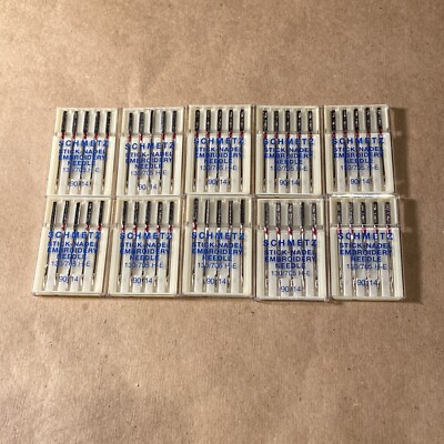 50 Schmetz Embroidery Sewing Machine Needles Stick-Nadel 130/705 H-E 90/14