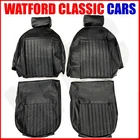 Triumph Spitfire / GT6 Seat Covers 1 Pair Black Vinyl with Headrest Covers