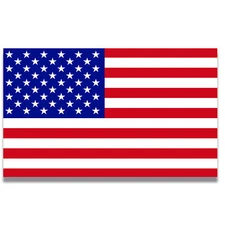 American Flag Magnet Decal, 5x8 inches, Red, White, and Blue, Automotive Magnet