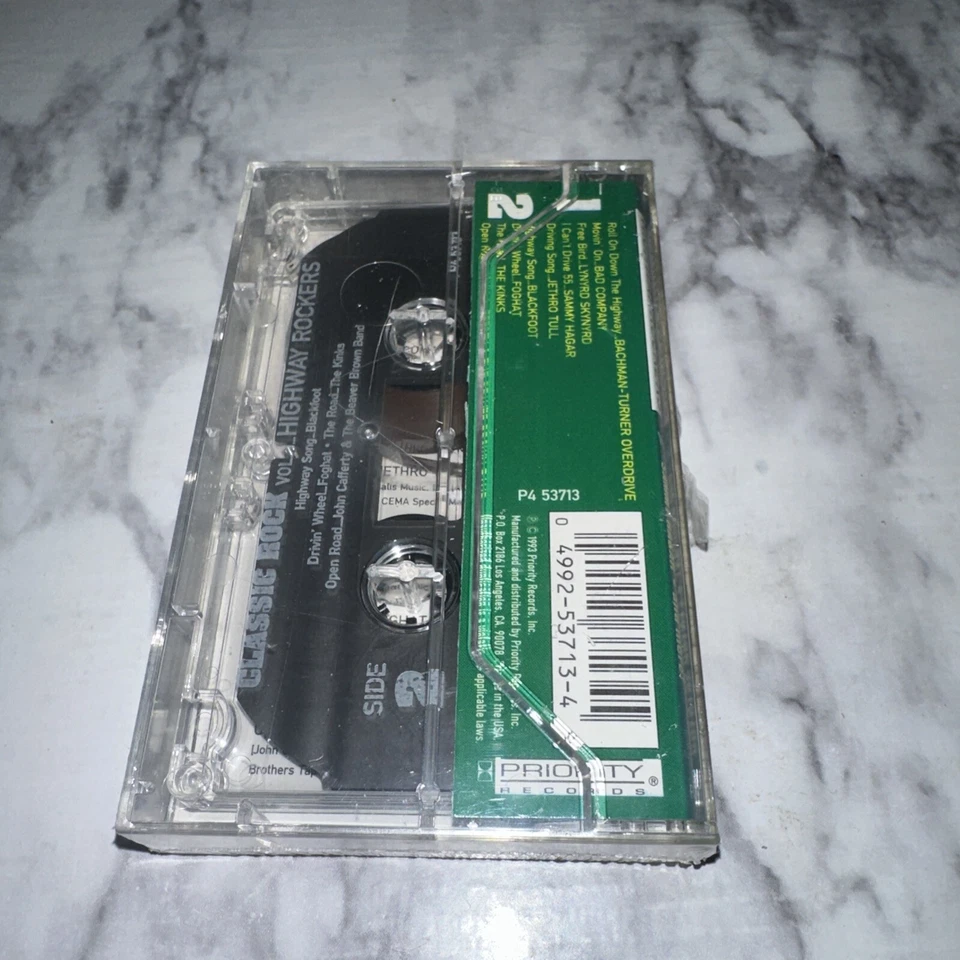 Classic Rock Highway Rockers Vol 1 (Cassette, Priority Records 1993) - Image 2 of 3