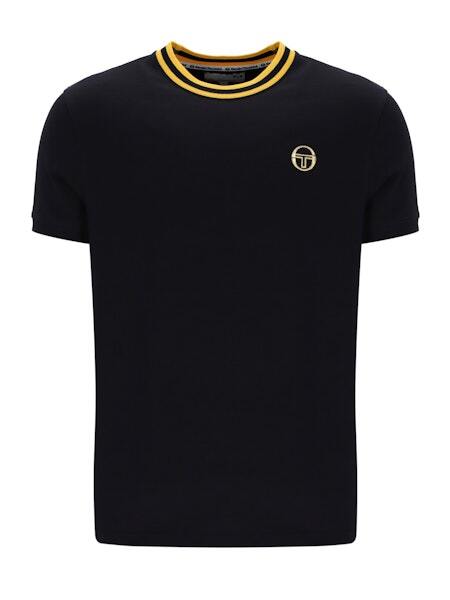 FILA T shirt Sergio Tacchini uomo girocollo manica corta tennis rainer nero oro