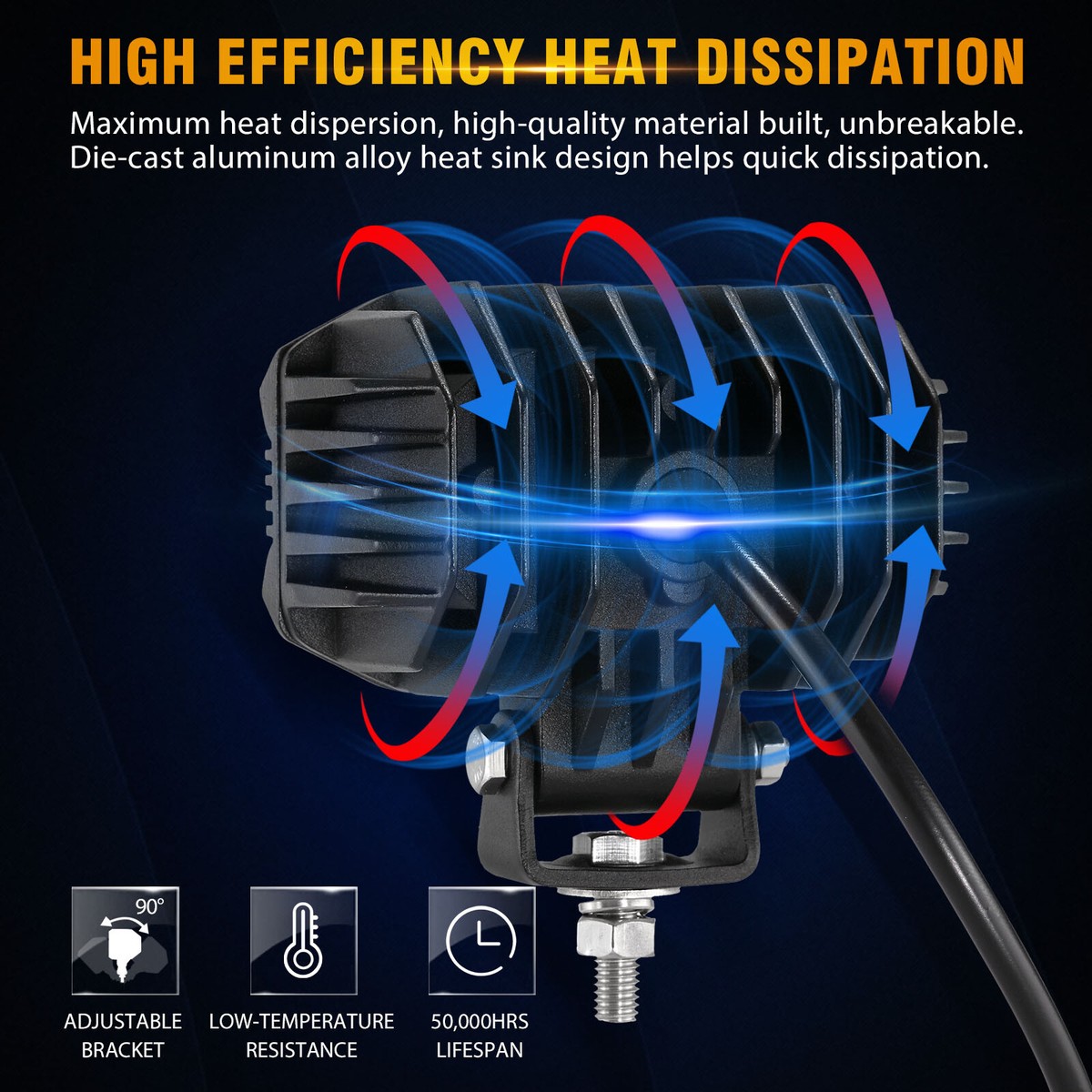 AUXBEAM 42 Inch LED Work Light Bar Spot Flood Driving Offroad UTV - Foto 6