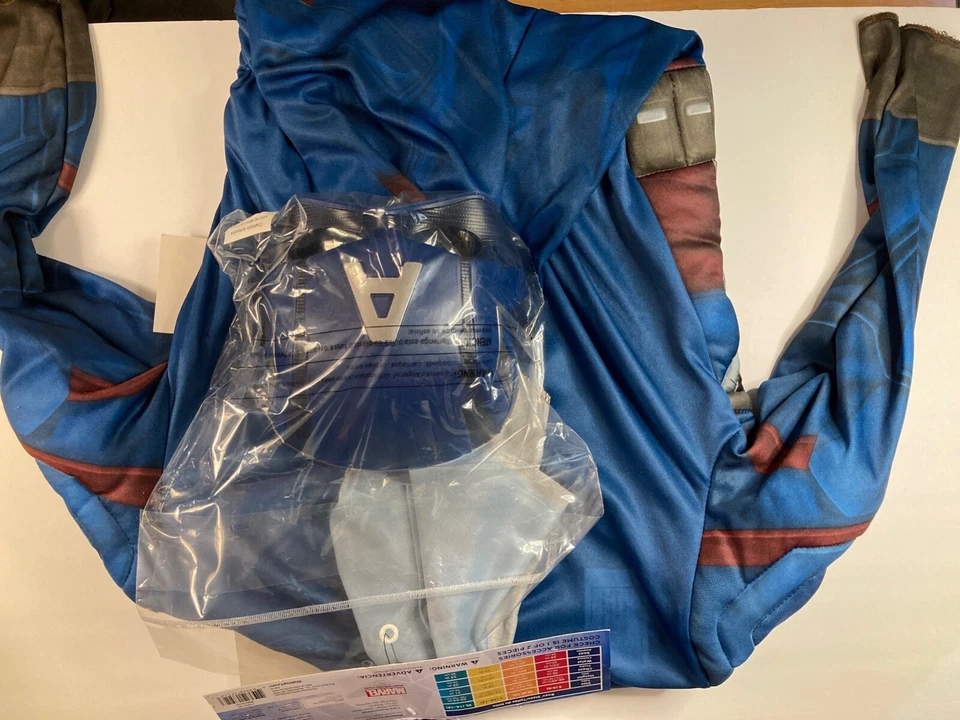 Marvel Guerra Civil Capitán América Juventud M 8-10 Muscle Chest Halloween TOTALMENTE NUEVO  Foto 3 de 4