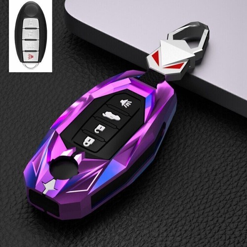 Zinc Alloy Car Smart Remote Key Fob Case Cover Holder Fit For Nissan Infiniti - Foto 8 di 8