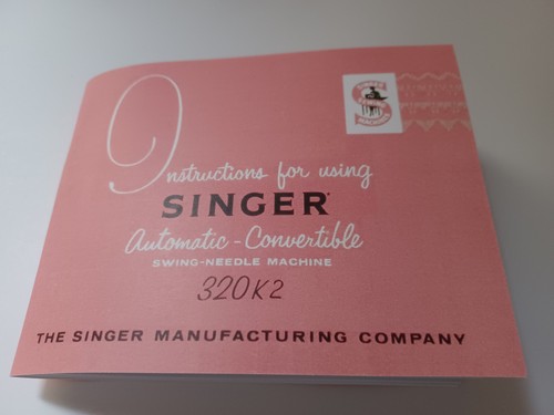 Singer 320K2 manuelle Nähmaschine Besitzer 4""x6"" Reproduktion - Bild 2 von 15