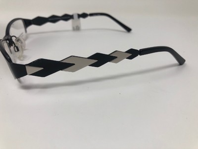 Easyclip Ec111 090 Black Authentic Eyeglasses W/ Clip 48-17-135 EASYCLIP EYEGLASSES FRAME Black Metal Half Rimless EC111 48  main image 4