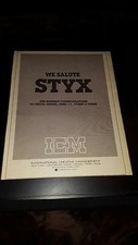 Styx Rare Original ICM Promo Poster Ad Framed!