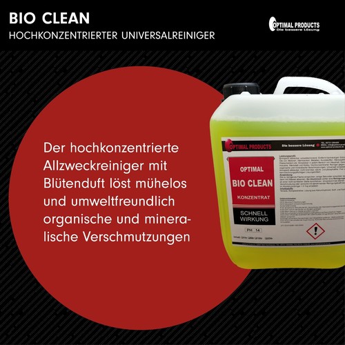 Optimal Bio Clean Bioclean Allzweckreiniger Konzentrat 1 Liter - Bild 5 von 6