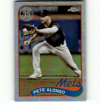 2024 TOPPS CHROME 1989 BASEBALL REFRACTOR #89CB-8 PETE ALONSO NEW YORK METS BASE